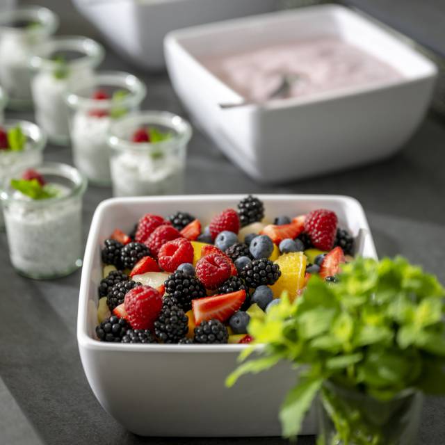 Frühstücksbuffet mit gesunden Allgäuer Produkten